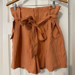 a new day Terracotta Paperbag Waist Shorts